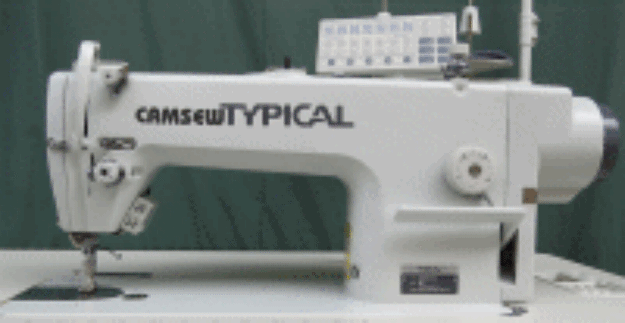 Typical fully automatic, direct drive, industrial sewing machine