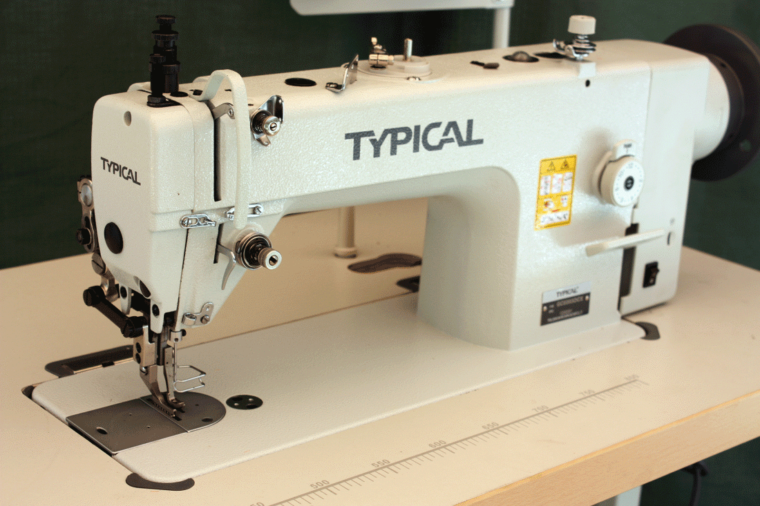 Typical direct drive walking foot industrial sewing machine