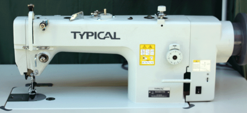 Typical compound feed walking foot industrial sewing machine