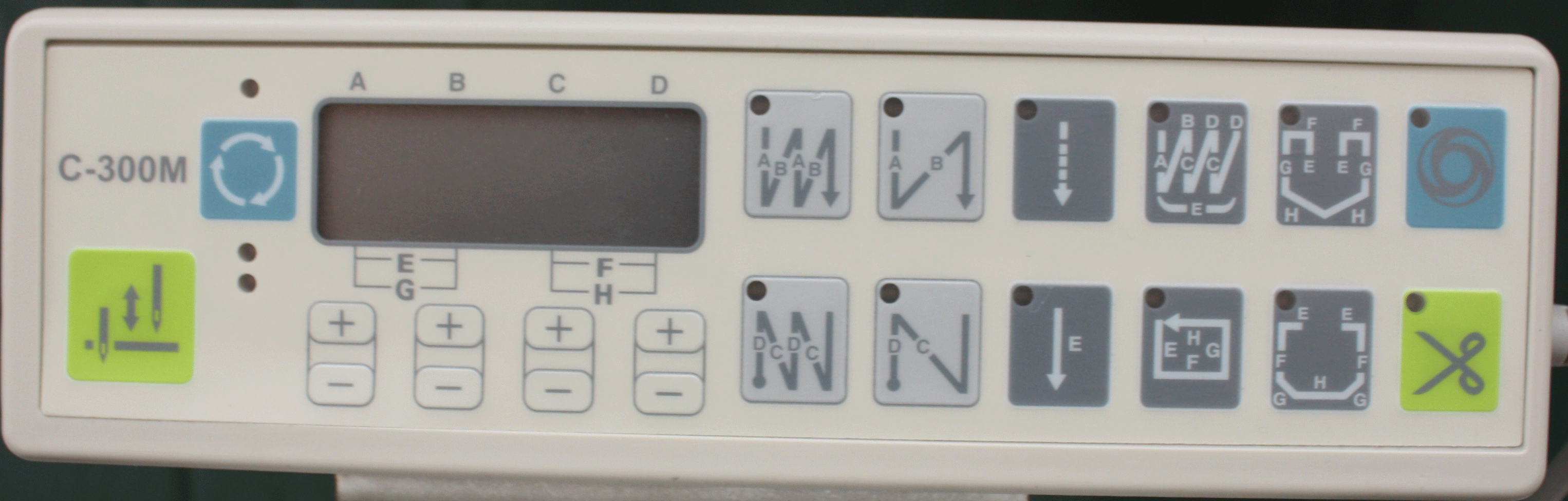 control panel for typical auto thread trim